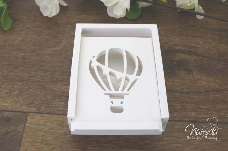 1 Stück ♥ GIESSFORM SILIKON - EINSCHIEBER HEISSLUFTBALLON FÜR  LED & GESCHENKEBOX ♥