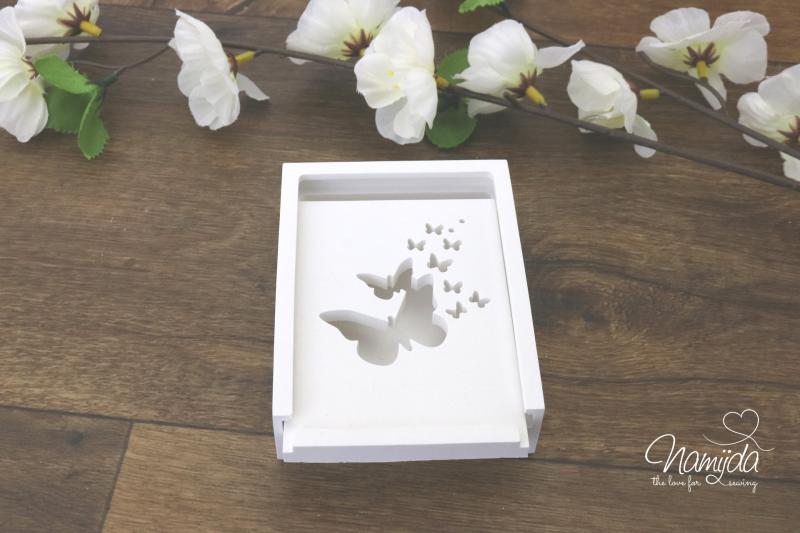 1 Stück ♥ GIESSFORM SILIKON - EINSCHIEBER SCHMETTERLINGE FÜR  LED & GESCHENKEBOX ♥