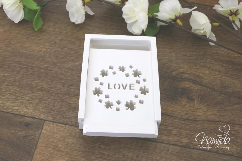 1 Stück ♥ GIESSFORM SILIKON - EINSCHIEBER LOVE FÜR  LED & GESCHENKEBOX ♥