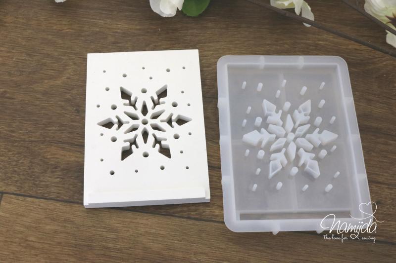 1 Stück ♥ GIESSFORM SILIKON - EINSCHIEBER EISKRISTALL FÜR  LED & GESCHENKEBOX ♥