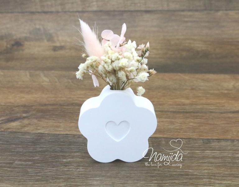 1 STÜCK ♥ GIESSFORM SILIKON KLEINE BLUMENVASE HERZBLUME ♥