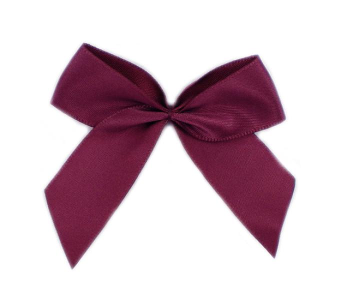 1 Stück - XL SATIN SCHLeife - BEERE - 6,5cm