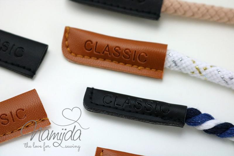 1 STÜCK KUNSTLEDER KORDELENDE - CLASSIC - SCHWARZ - 5mm
