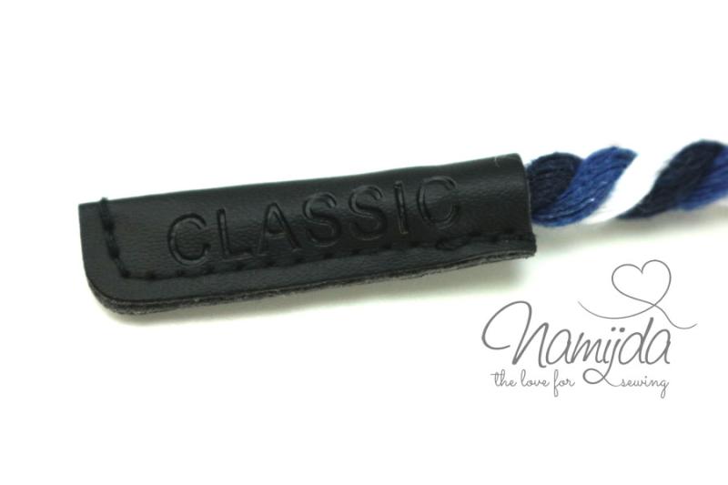 1 STÜCK KUNSTLEDER KORDELENDE - CLASSIC - SCHWARZ - 8mm