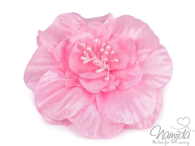 1 Stck. ♥ BLüTEN BRoSCHE RoSA - 10cm ♥