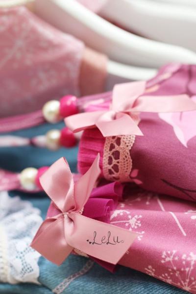 1 Stück - XL SATIN SCHLeife - ANTIK RoSA - 6,5cm
