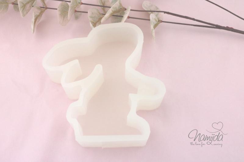 1 STÜCK ♥ GIESSFORM SILIKON HASE BLUMENHALTER + 1 REAGENZGLAS ♥