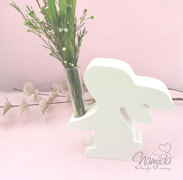 1 STÜCK ♥ GIESSFORM SILIKON HASE BLUMENHALTER + 1 REAGENZGLAS ♥