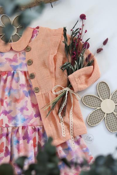 0,5 MTR. ♥ DouBLE GAUZE - Musselin APRICOT - Baumwollstoff ♥