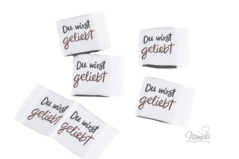 5 STCK. ♥ NAMIJDA EP WEBETIKETTEN - NATURAL DU wirst geliebt ♥