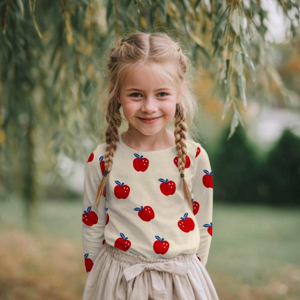 0,50 MTR. ♥ NATURAL APFEL LIEBE  JERSEY ♥