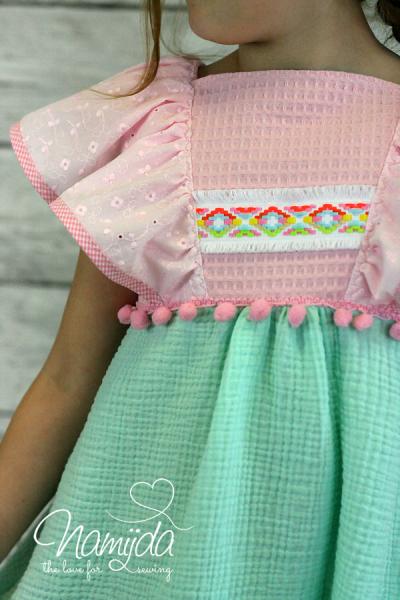 ♥1 Mtr. IBiZA Fransenband MiNT- 4,5cm ♥