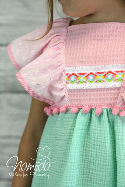 ♥1 Mtr. IBiZA Fransenband MiNT- 4,5cm ♥