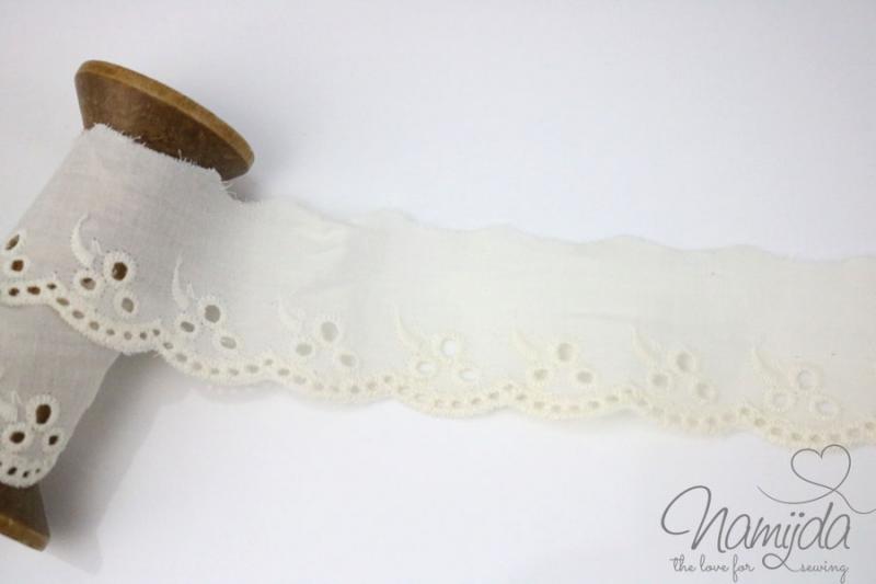 ♥1 Mtr. Wäschespitze LiLia - Creme - 4,2cm ♥