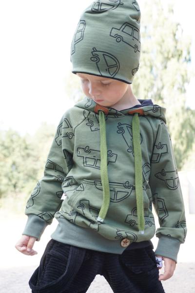 0,5 MTR.  CARS GO GREEN - FRENCH TERRY