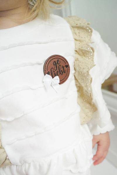 0,5 MTR. ♥ RÜSCHEN JERSEY - WEISS ♥