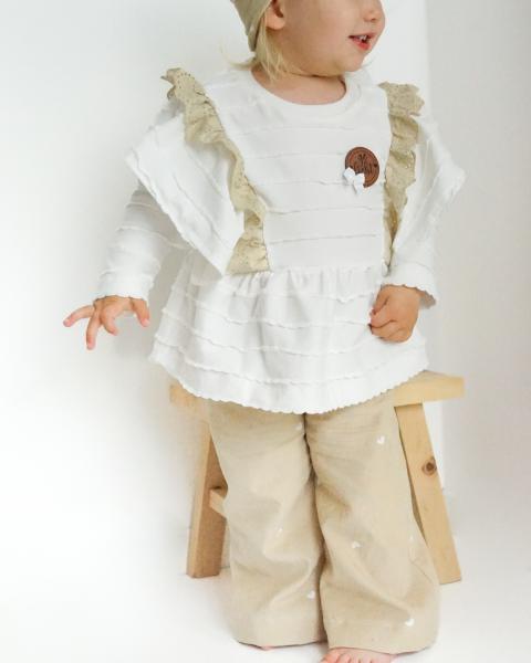 0,5 MTR. ♥ WEICHER FEINCORD HERZCHEN SAND ♥