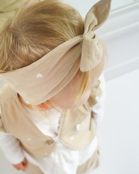 0,5 MTR. ♥ WEICHER FEINCORD HERZCHEN SAND ♥