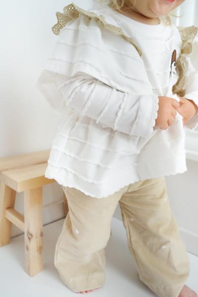 0,5 MTR. ♥ RÜSCHEN JERSEY - WEISS ♥