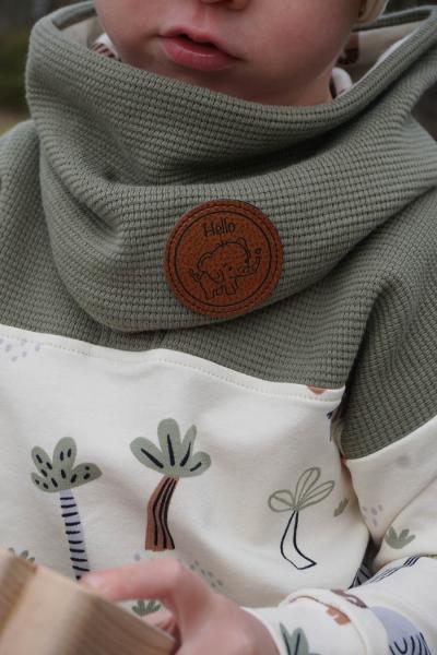 0,5 MTR. WAFFEL JERSEY 100% BAUMWOLLE - KHAKI LIGHT