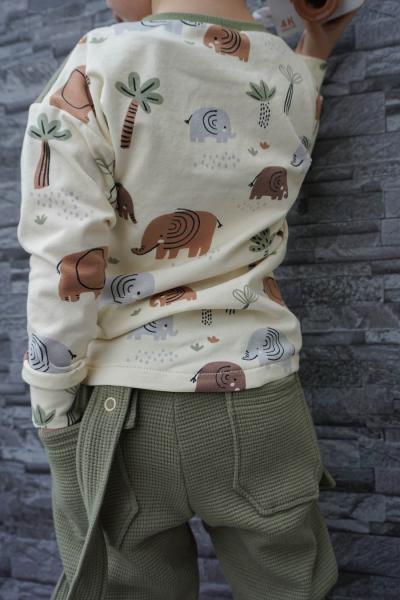 0,50 MTR. ♥ ELEFANTEN SAFARI JERSEY - CREME ♥