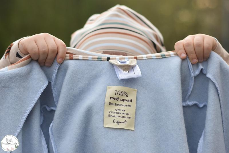 0,5 MTR. ♥ Doubelface Baumwollfleece HELLBLAU MELANGE - 100% Baumwolle ♥