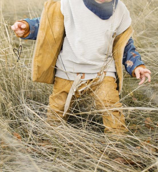 0,50 MTR. ♥ BREITCORD BAUMWOLL JERSEY - BEIGE - ELASTISCH ♥