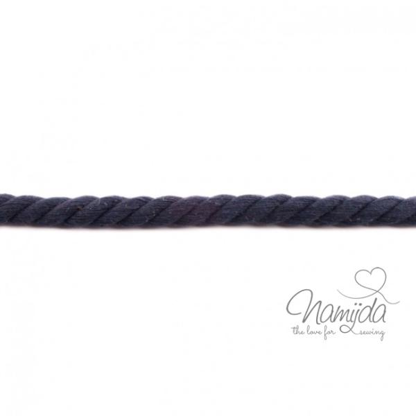 1 MTR. ♥ XXL Gedrehte Hoodie Kordel DUNKELBLAU meliert - 12mm ♥