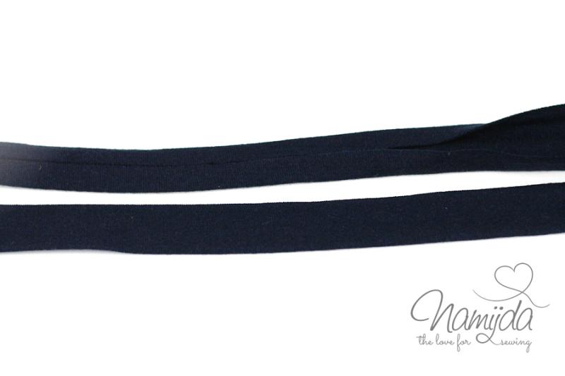 1 MTR. ♥ Elastisches Jersey Schrägband - DuNKELBLau ♥