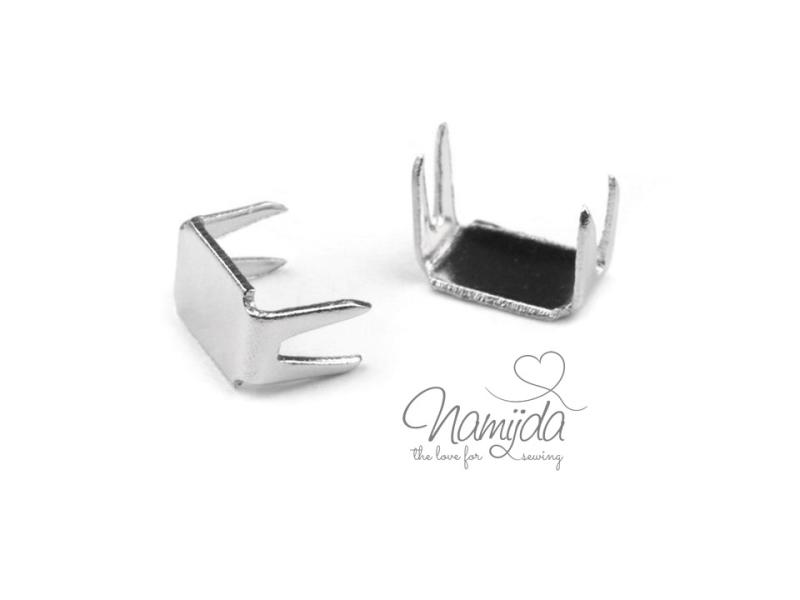1STüCK - ENDSTÜCK REIßVERSCHLuSS  SILBER - 3mm