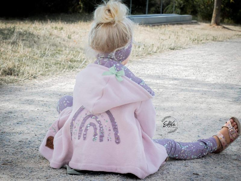 0,5 MTR. ♥ Doubelface Baumwollfleece ROSE MELANGE - 100% Baumwolle ♥