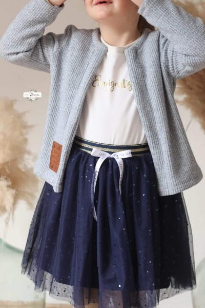 0,5 MTR. ♥ WEICHER *HERZGLITZER*  TüLL NAVY ♥