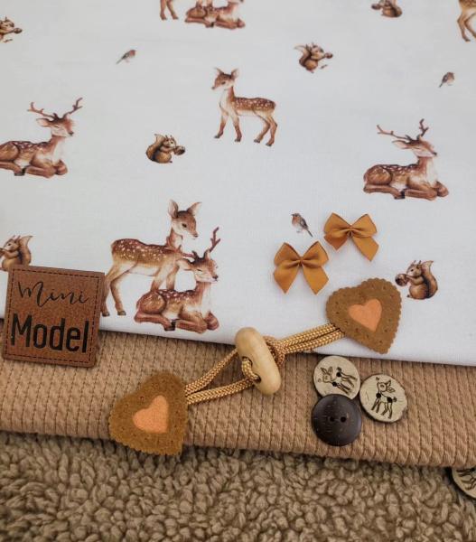 0,5 MTR.  ♥ FRENCH TERRY REH & EICHHÖRNCHEN ♥