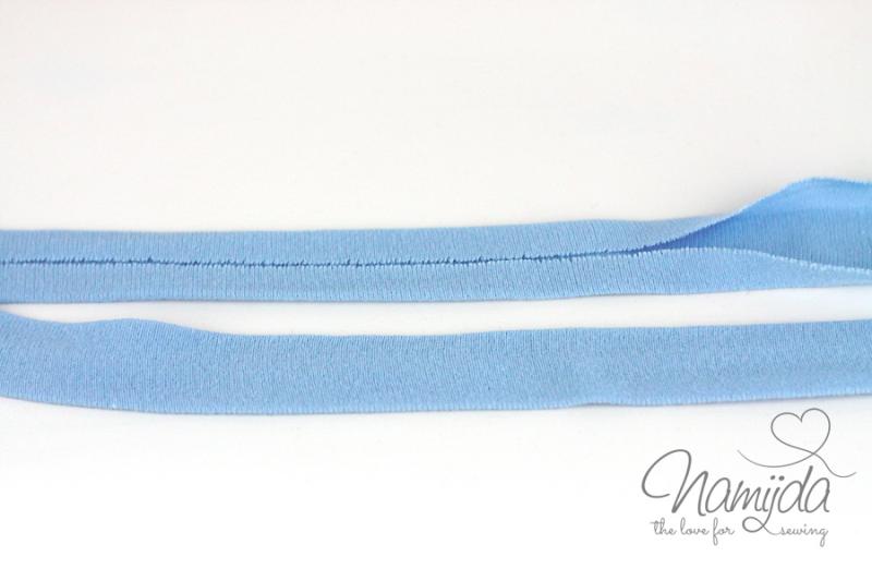 1 MTR. ♥ Elastisches Jersey Schrägband - HELLBLAU ♥