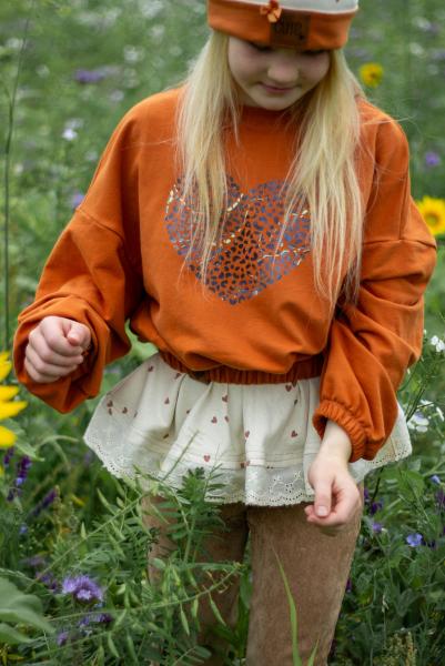 0,5 MTR. ♥ RIPPSTRICK JERSEY HERZCHEN - NATUR ♥