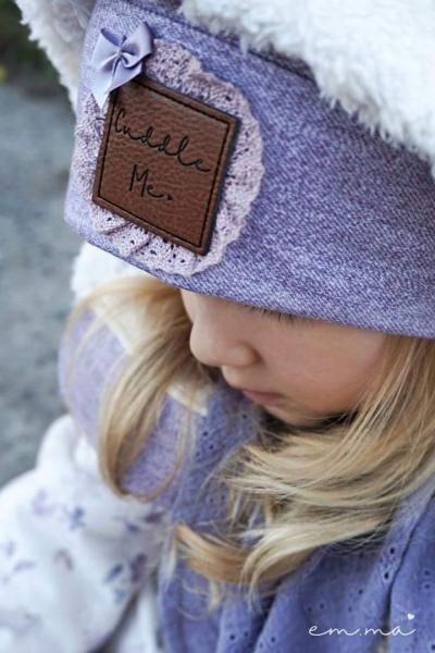 0,5 MTR. ♥ DENIM JEANS - JERSEY - LILA ♥