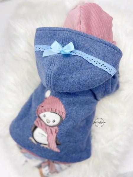 0,5 MTR. ♥ Doubelface Baumwollfleece JEANS MELANGE - 100% Baumwolle ♥