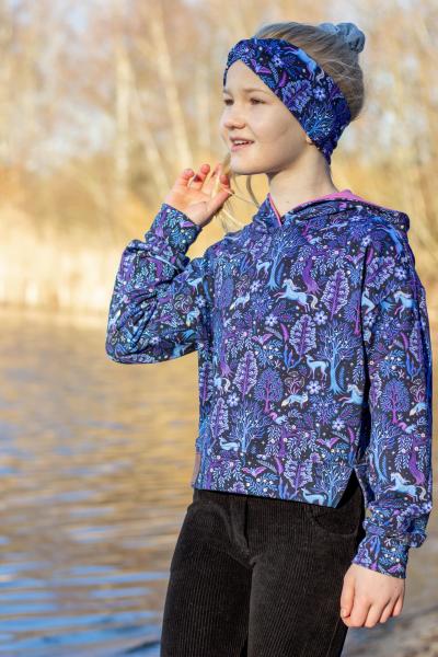 0,5 MTR. WINTERWALD LILA/ROYAL BLAU FRENCH TERRY