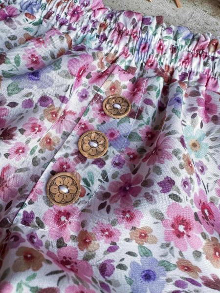 0,5 MTR.♥ BLÜTENMEER ROSE MINT BAUMWOLL POPELINE ♥