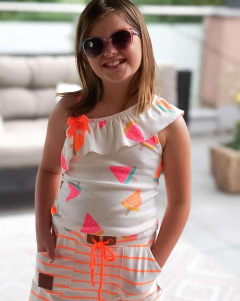 0,5 MTR. ♥ RIPPSTRICK JERSEY NEON WASSERMELONE ♥