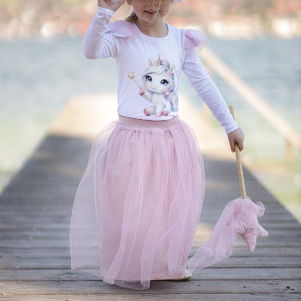 1 MTR. Soft Glitzer Gummiband 40mm ROSE