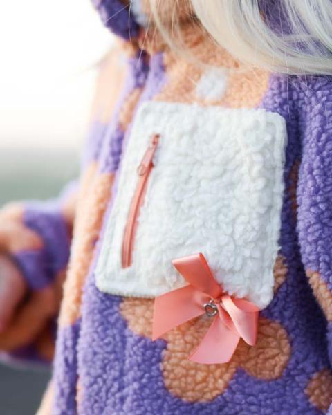 0,5 MTR. ♥ DAISIES FLOWER TEDDY FLIEDER APRICOT ♥