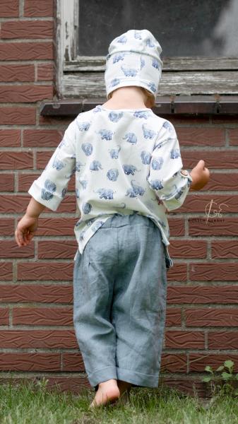 0,5 MTR. ♥ 100% LEINEN DuSTY MINT DuNKEL MELIERT ♥