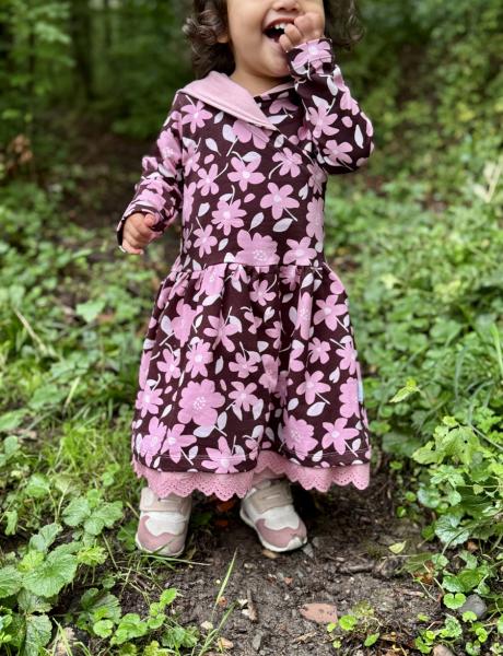 0,5 MTR. AUTUMN AUBERGINE FLOWERFIELD - FRENCH TERRY