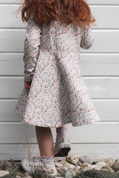 0,5 MTR.  STREUBLÜMCHEN APRICOT/DUSTYBLUE/KHAKI - JERSEY