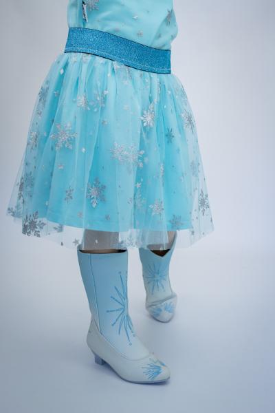 1 MTR. Soft Glitzer Gummiband 40mm EISBLAU