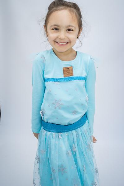0,5 MTR. ♥  UNI BIO BAUMWOLLJERSEY EISBLAU ♥