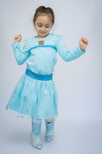 0,5 MTR. ♥  UNI BIO BAUMWOLLJERSEY EISBLAU ♥