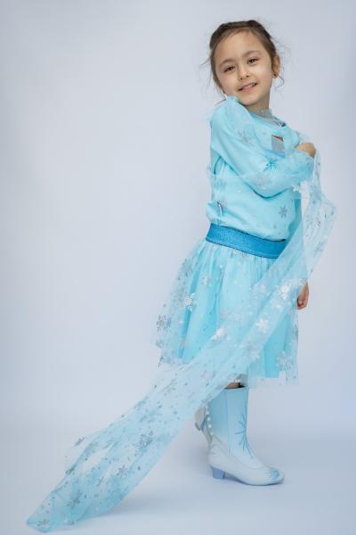 1 MTR. Soft Glitzer Gummiband 40mm EISBLAU