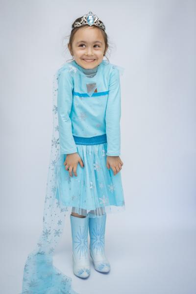 1 MTR. Soft Glitzer Gummiband 40mm EISBLAU